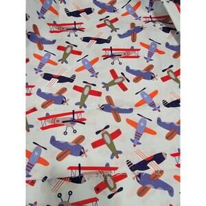 Airplane Cotton Fabric Biplane nursery Decor Fabric 30 Inches New